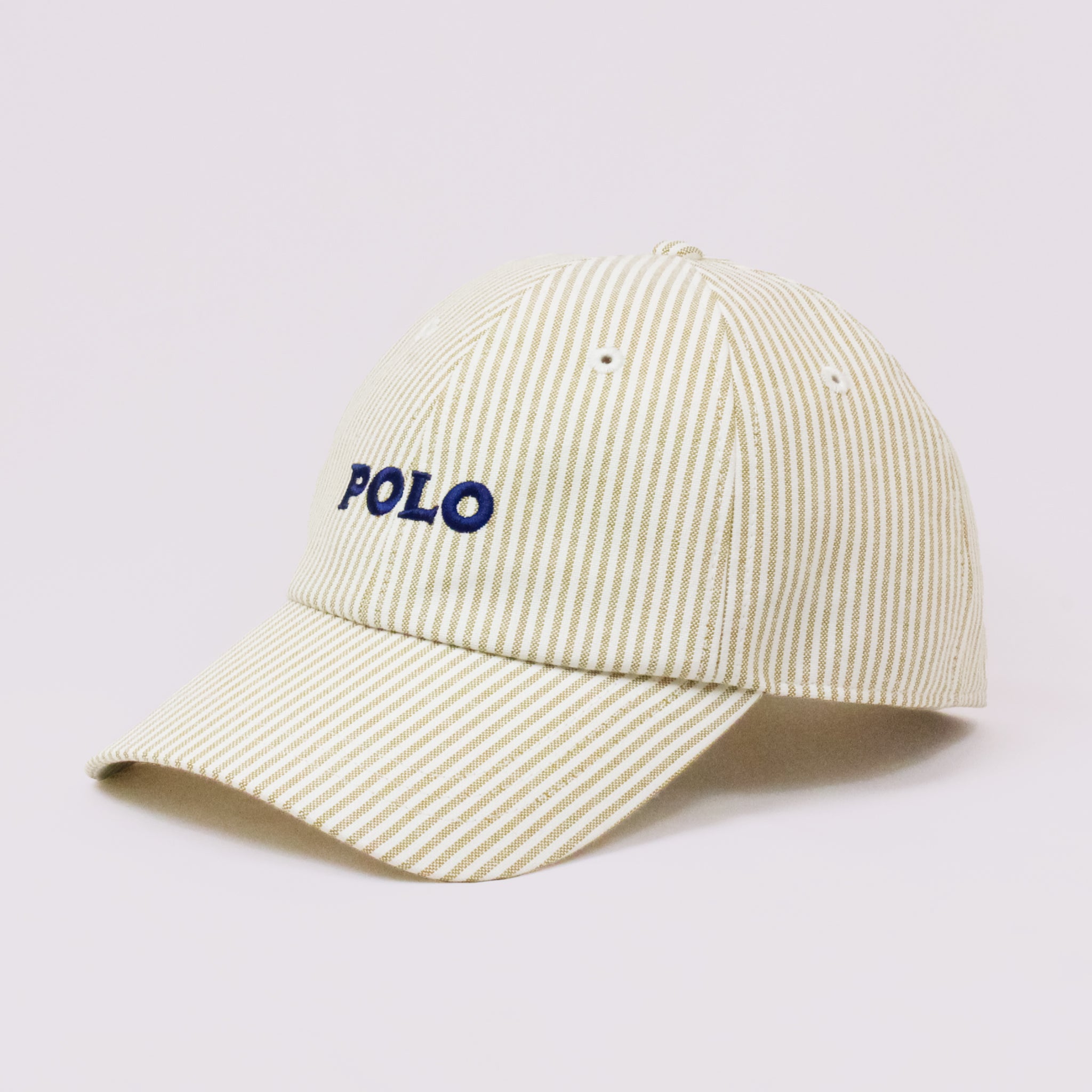 POLOストライプ6方キャップ