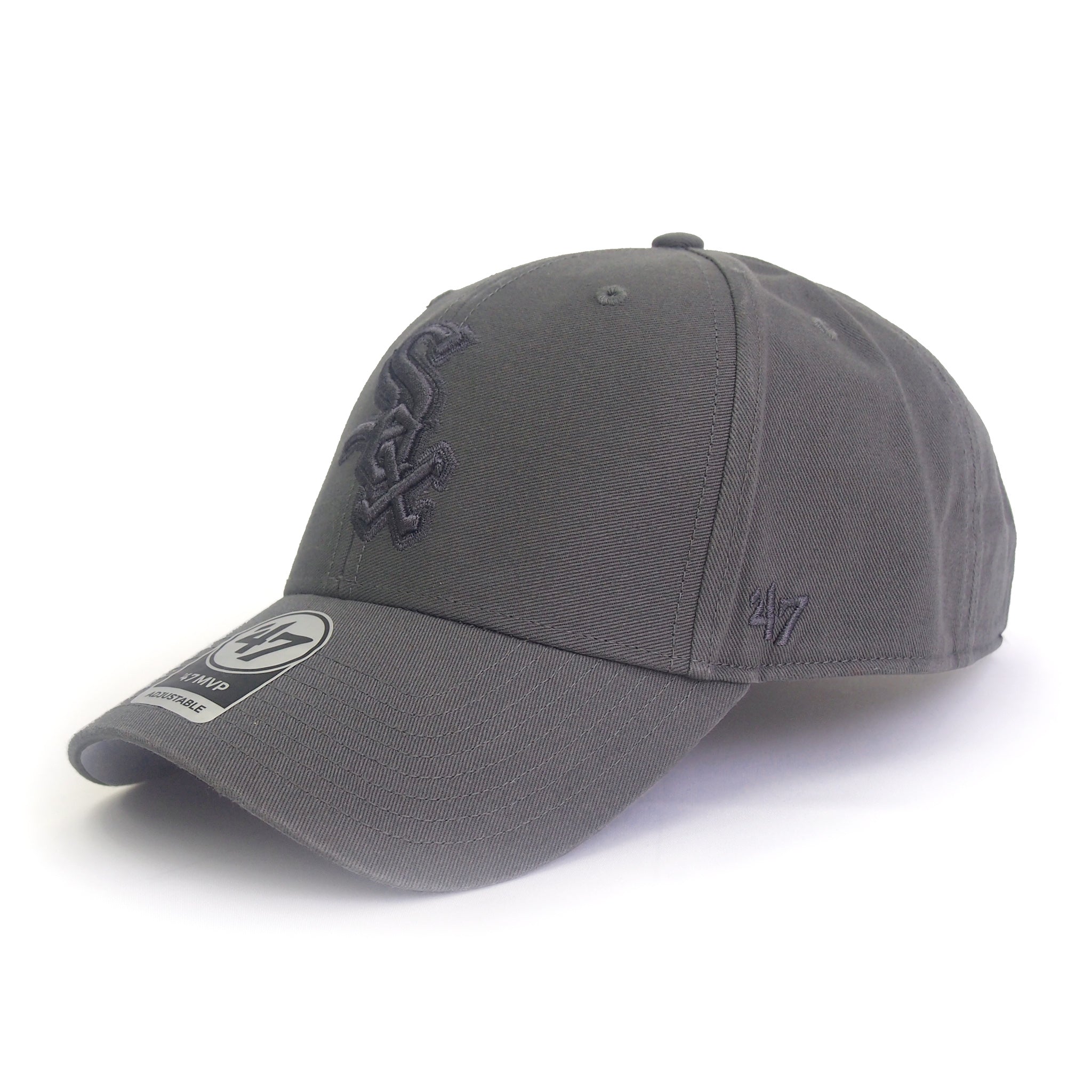 White Sox Legend `47 MVP Dark Gray× Dark Charcoal Logo　ホワイトソックス キャップ ’47 MVP ダークブラック x ダークチャコール ロゴ