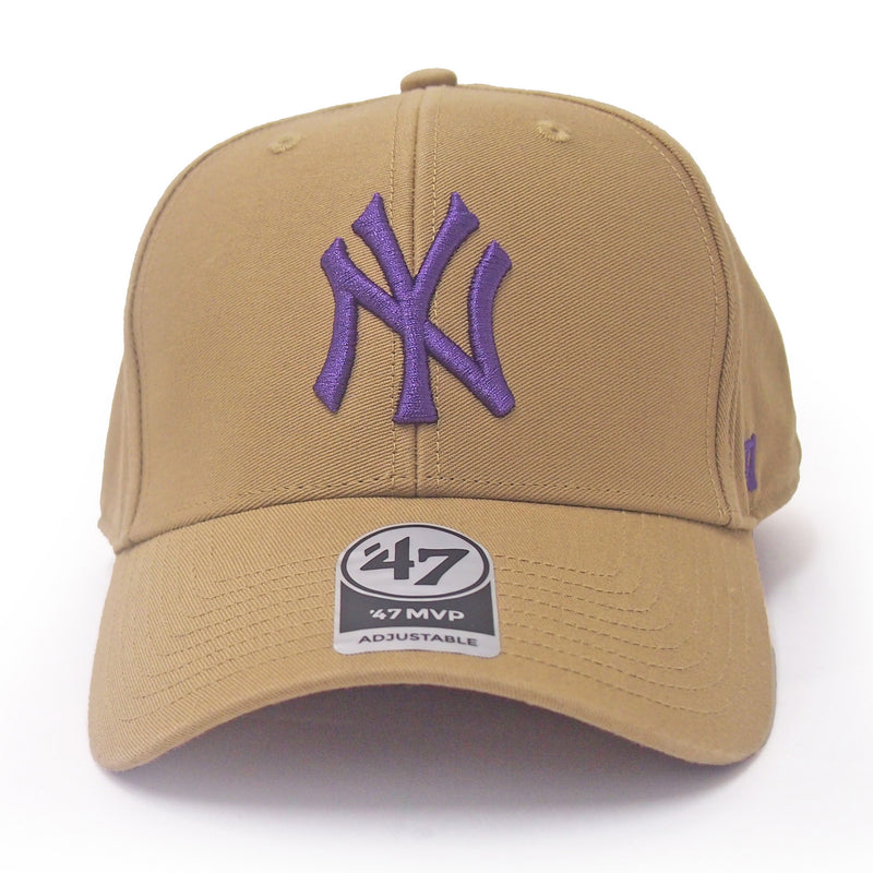 YANKEES LEGEND '47 MVP Khaki×Purple Logo  ヤンキース レジェンド '47 エムブイピー カーキ×パープル