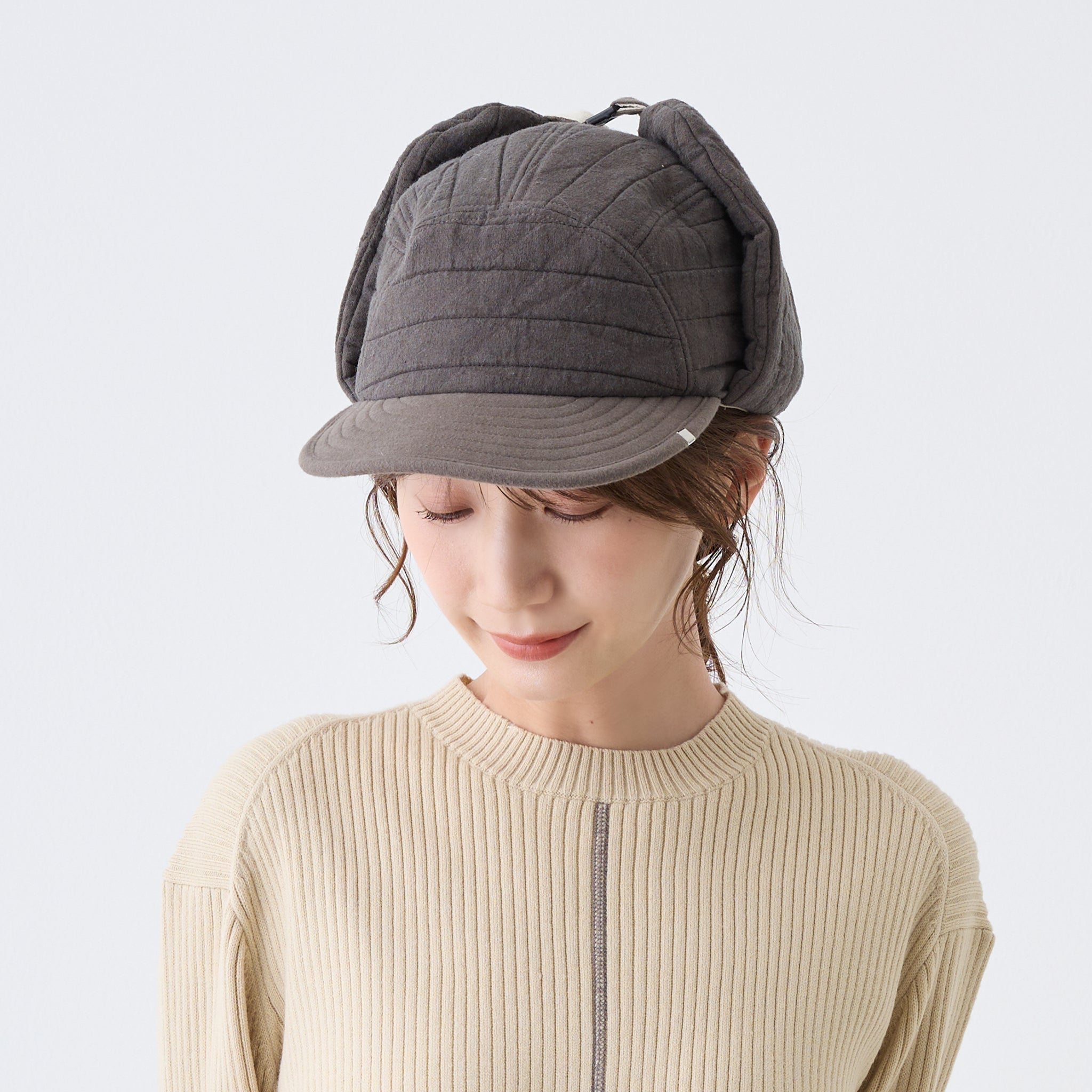 rinon dot　QT ear flap cap