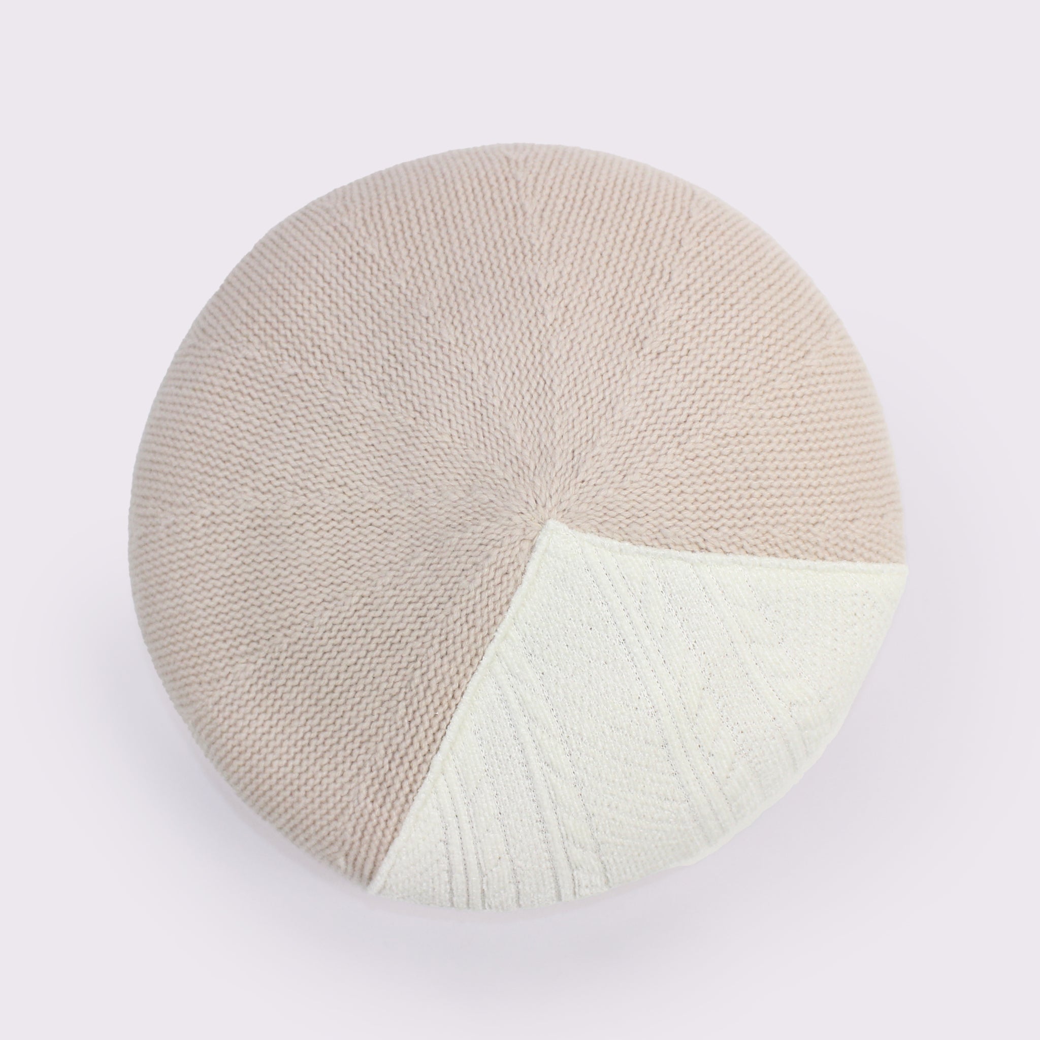 カシミヤ混ケーブル掛け合わせベレー