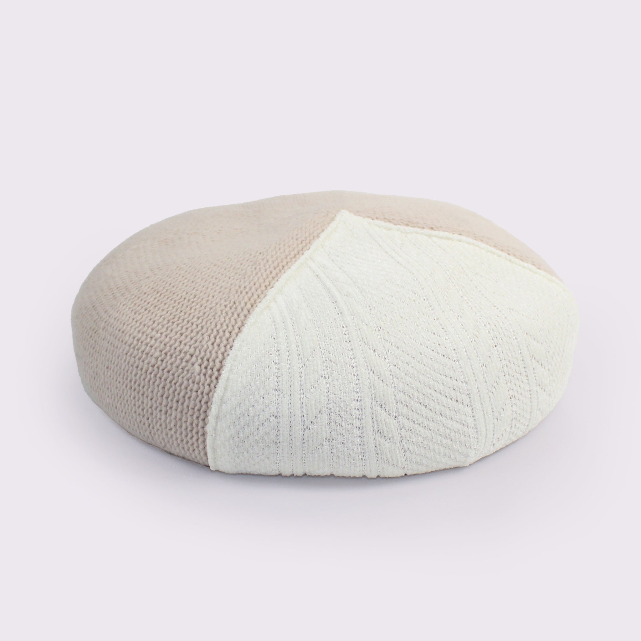 カシミヤ混ケーブル掛け合わせベレー